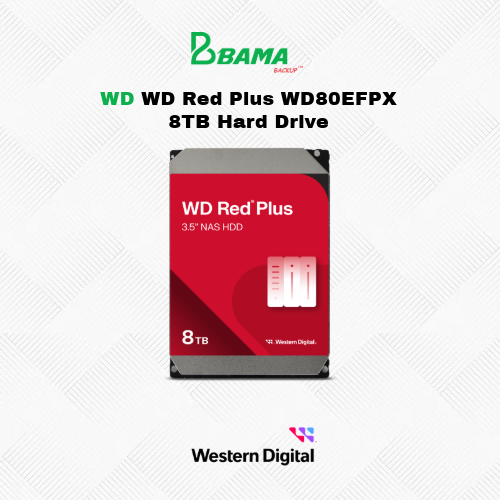 WD Red Plus WD80EFPX 8TB Hard Drive - 3.5