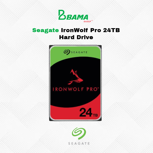 Seagate IronWolf Pro ST24000NT002 24TB 7200 RPM 512MB Cache SATA 6.0Gb/s 3.5" Internal Hard Drive